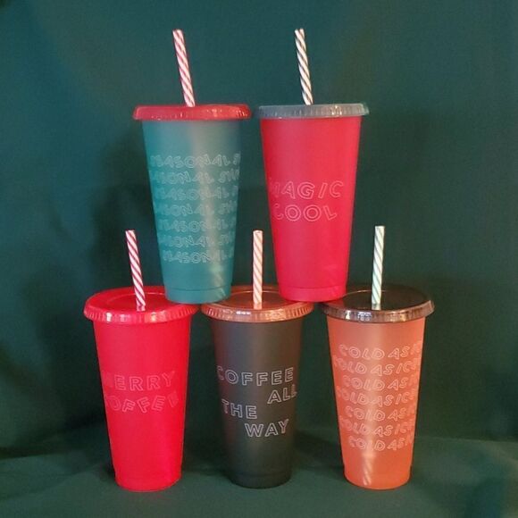 Starbucks Reusable Cold Cups Holiday New 24 oz. - Picture 1 of 4
